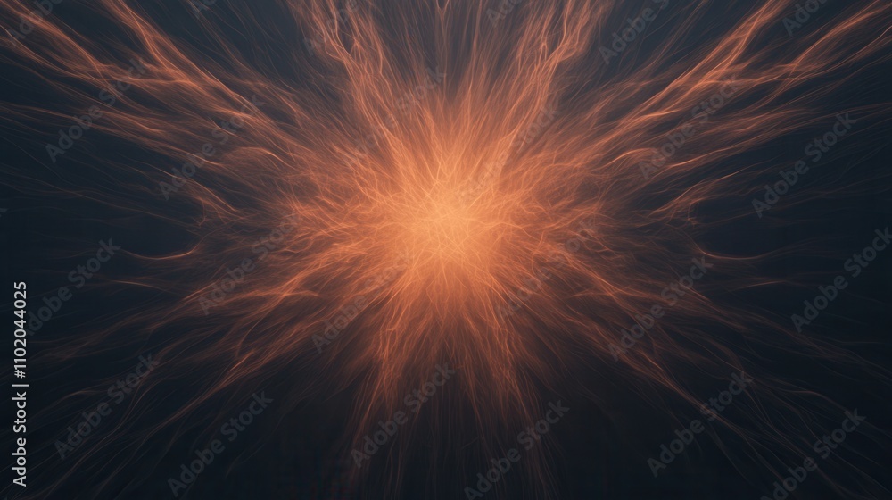 Aufkleber a mesmerizing abstract image featuring radiant, fiery patterns emanating from a central point, creat