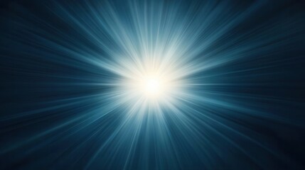 A mesmerizing burst of light radiates outward, creating a vibrant blue and white glow that evokes a sense of energy and illumination.