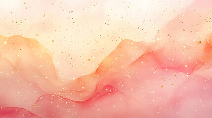 Fototapeta premium Soft Abstract Background with Pink and Gold Gradient Waves