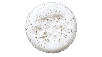 Obraz premium Foam bubble from soap or shampoo for washing isolated on white background from above