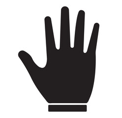 Fototapeta premium Minimalist Waving Hand Icon in Black and White