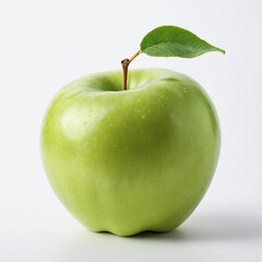 green apple in white background