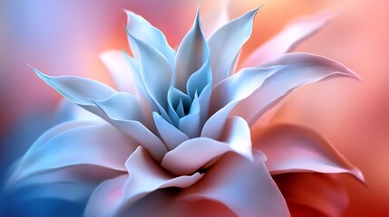 Obraz premium Artistic Close-Up of a Bromeliad Flower with Pastel Colors