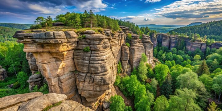 Chute rock formation surrounded by greenery , rock, formation, chute, nature, landscape, geology, outdoors, scenery
