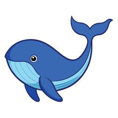 Obraz premium blue while silhouette vector illustration 