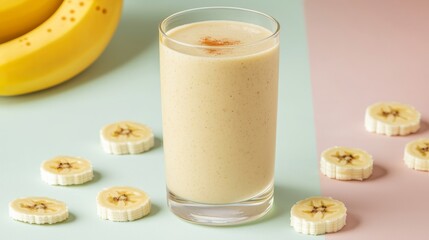 Creamy Banana Smoothie, A Refreshing Treat, Perfect for a healthy and delicious breakfast or snack