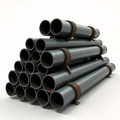 Fototapeta premium Pipe Racks for Efficient Storage and Organization of Drilling Pipes