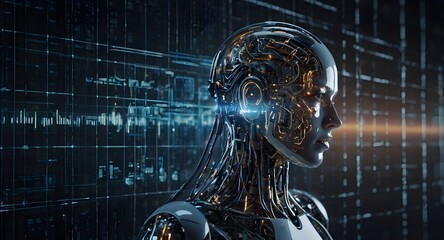 binary code of the world, teenage girl on binary code background in digital world