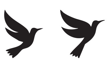 Fototapeta premium bird icon, in trendy flat style, silhouette vector design, isolated on background.