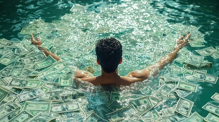 Submerged in a Gilded Pool of Wealth and Affluence