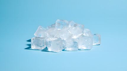 A pile of Clear Sparkling Ice Cubes – Refreshing and Crisp, Perfect for Drinks and Cool Refreshments