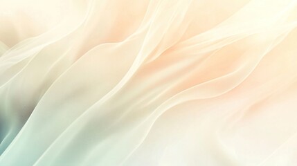 Fototapeta premium Dreamy Pastel Drape: Abstract image of flowing, translucent fabric in soft pastel hues, creating a serene and ethereal mood. 