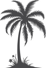 Fototapeta premium coconut tree silhouette victor 
