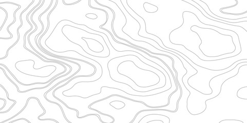 Abstract Topographic Contour Line Pattern in Black and White, Modern design with White background with topographic wavy pattern