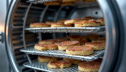 Close-Up Freeze Dryer Machine Interior