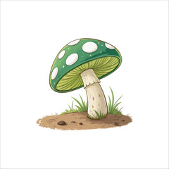 Mushroom vector illustration. Mushroom vector on white background.