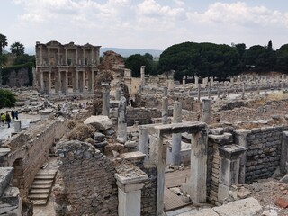 Ephesus, the most important Greek city in Ionian Asia Minor, the ruins of which lie near the modern...