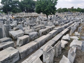 Ephesus, the most important Greek city in Ionian Asia Minor, the ruins of which lie near the modern...