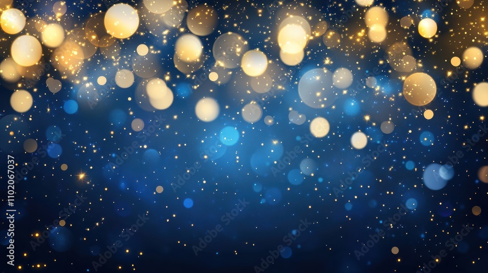 Poster colorful bokeh background with sparkling lights and abstract design