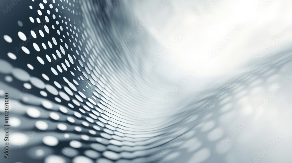 Aufkleber abstract technology tunnel: a captivating abstract background featuring a textured tunnel of white d