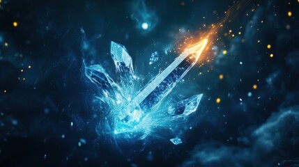 Fiery Crystal Shard Explosion.