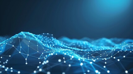 Futuristic techno background featuring digital circuits and glowing blue lines for modern aesthetics
