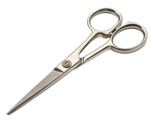 Fototapeta premium Precision Stainless Steel Scissors on Transparent Background