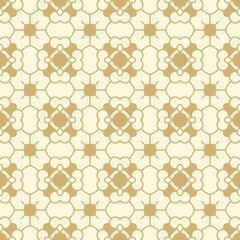 geometric seamless pattern in gold color for textile, carpet, wallpaper and fabric