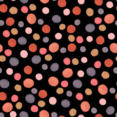 Seamless pattern of watercolor spots