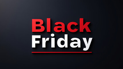 Black Friday sales event typography design.