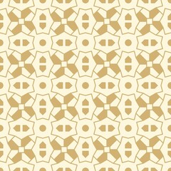 geometric seamless pattern in gold color for textile, carpet, wallpaper and fabric