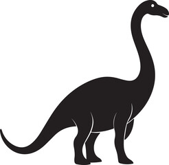 Brachiosaurus Silhouette Vector Graphic Iconic Dinosaur Art for Museums and Displays.