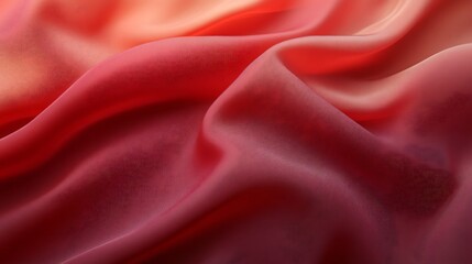 Obraz premium A close-up of flowing red fabric, showcasing its texture and softness.