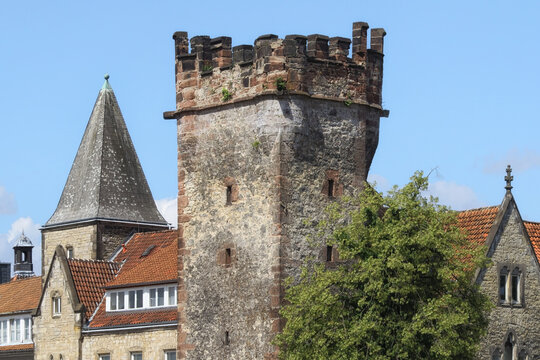 Alfeld a. d. Leine - Wehrturm der ehemaligen Stadtbefestigung, Niedersachsen, Deutschland, Europa