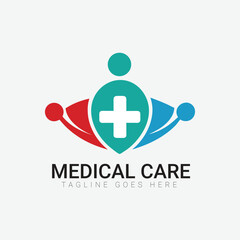 Medical health logo design templates