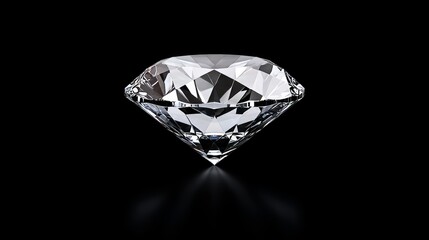 Symbolizing clarity in diamonds is a sparkling diamond on a black background.