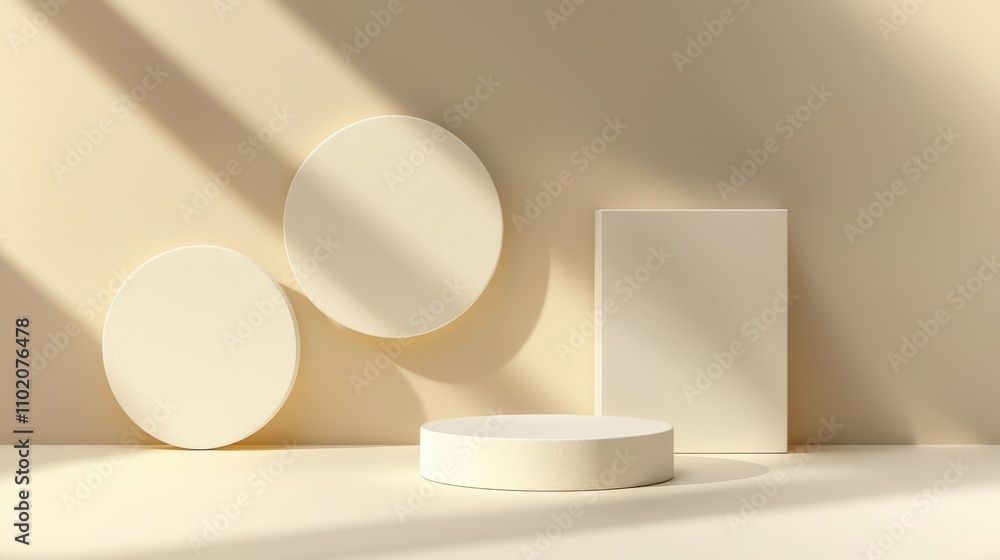 Poster creative graphic branding mockup minimalist studio photorealistic shadows calm environment artistic 