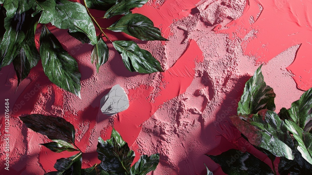 Poster nature-inspired graphic layout mockup with high-resolution textures and artistic design perspectives