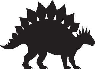 Versatile Stegosaurus Silhouette Vector for T-Shirt Designs and Merchandise.