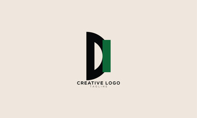 DI CI Abstract initial monogram letter alphabet logo design