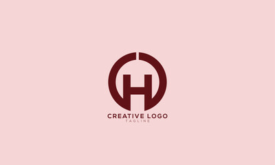 HO OH CHO GHO Abstract initial monogram letter alphabet logo design