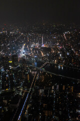 Beautiful view of Tokyo, Japan at night