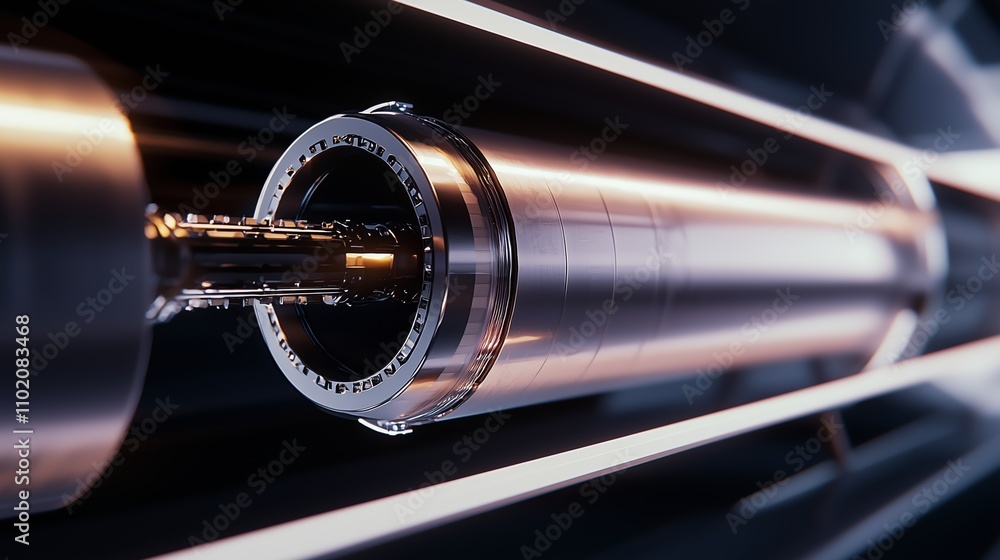 Poster close-up of a hyperloop pod entering a sealed tunnel, showcasing innovative pod design and advanced 