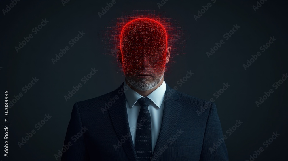 Aufkleber digital visualization of human intelligence with a futuristic abstract representation of a business 