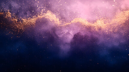 Fototapeta premium Magical Night Sky with Glittering Stars and Dreamy Purple Hues