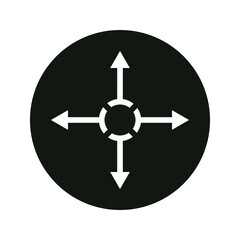 Scalability, big data, flexibility icon