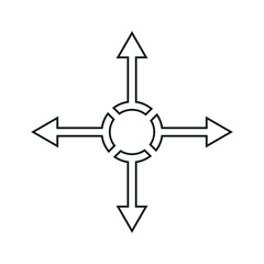 Scalability, big data, flexibility icon
