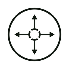 Scalability, big data, flexibility icon