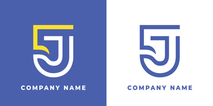 Initial J and L Letter Logo with Shield Symbol