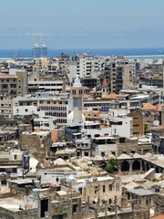 Obraz premium Tripoli, (“The Eastern Tripoli”), city and port, northwestern Lebanon. It lies on the Mediterranean coast at the mouth of the Abū ʿAlī River, 40 miles (65 km) north-northeast of Beirut.